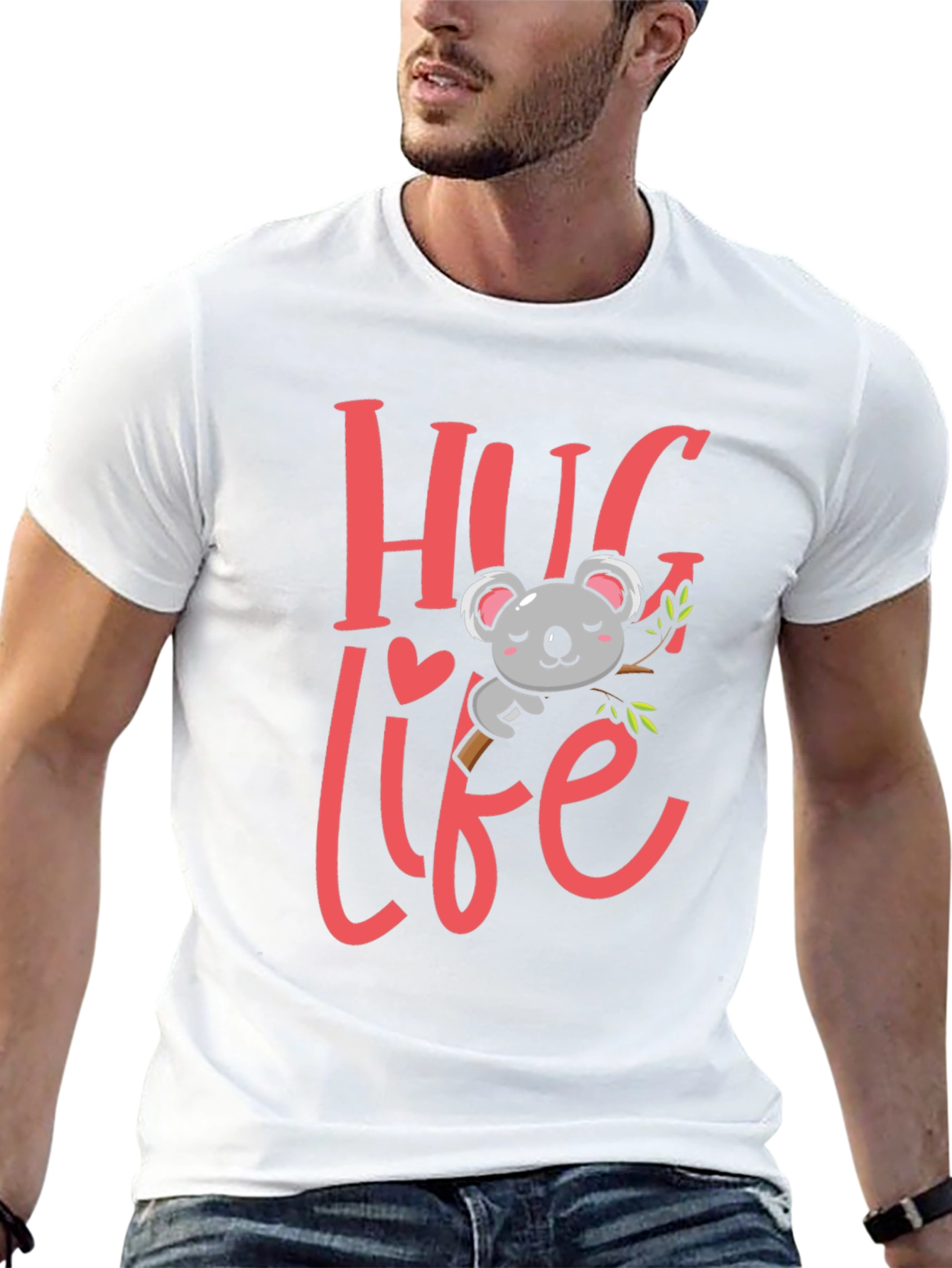 Black Hug Life Koala Bear Graphic Tee view 13