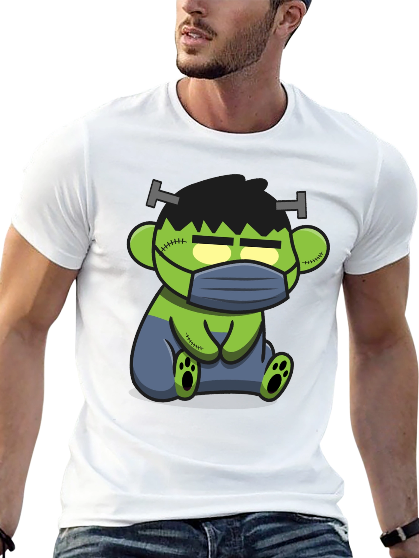 Black Frankenstein Bear T-Shirt - Halloween Edition view 13