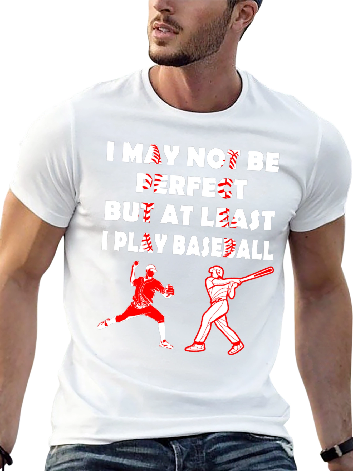 Black Funny Baseball Player Graphic T-Shirt view 13
