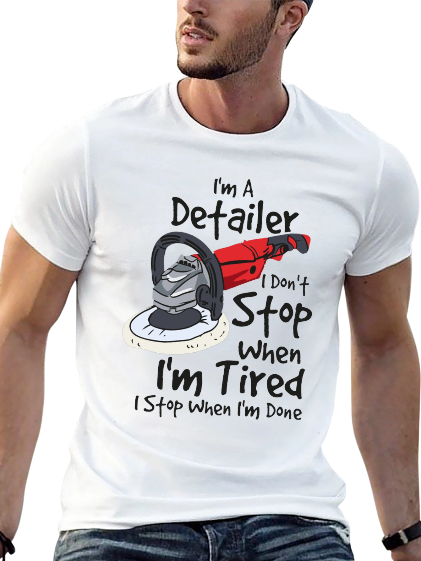 Black Detailer T-Shirt - I Don't Stop When I'm Tired view 13