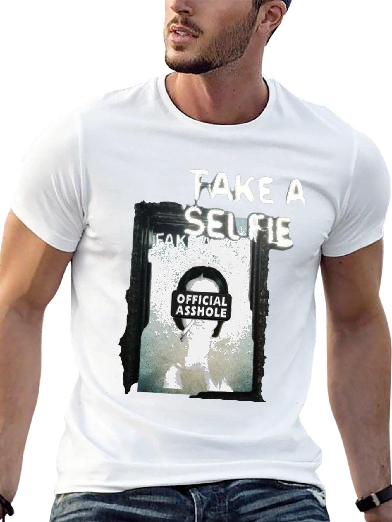 Black Take a Selfie Graphic T-Shirt view 13