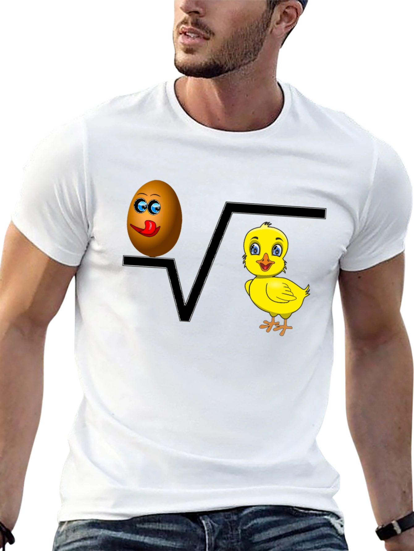 Black Egg Plus Chick Equals Fun Tee view 13