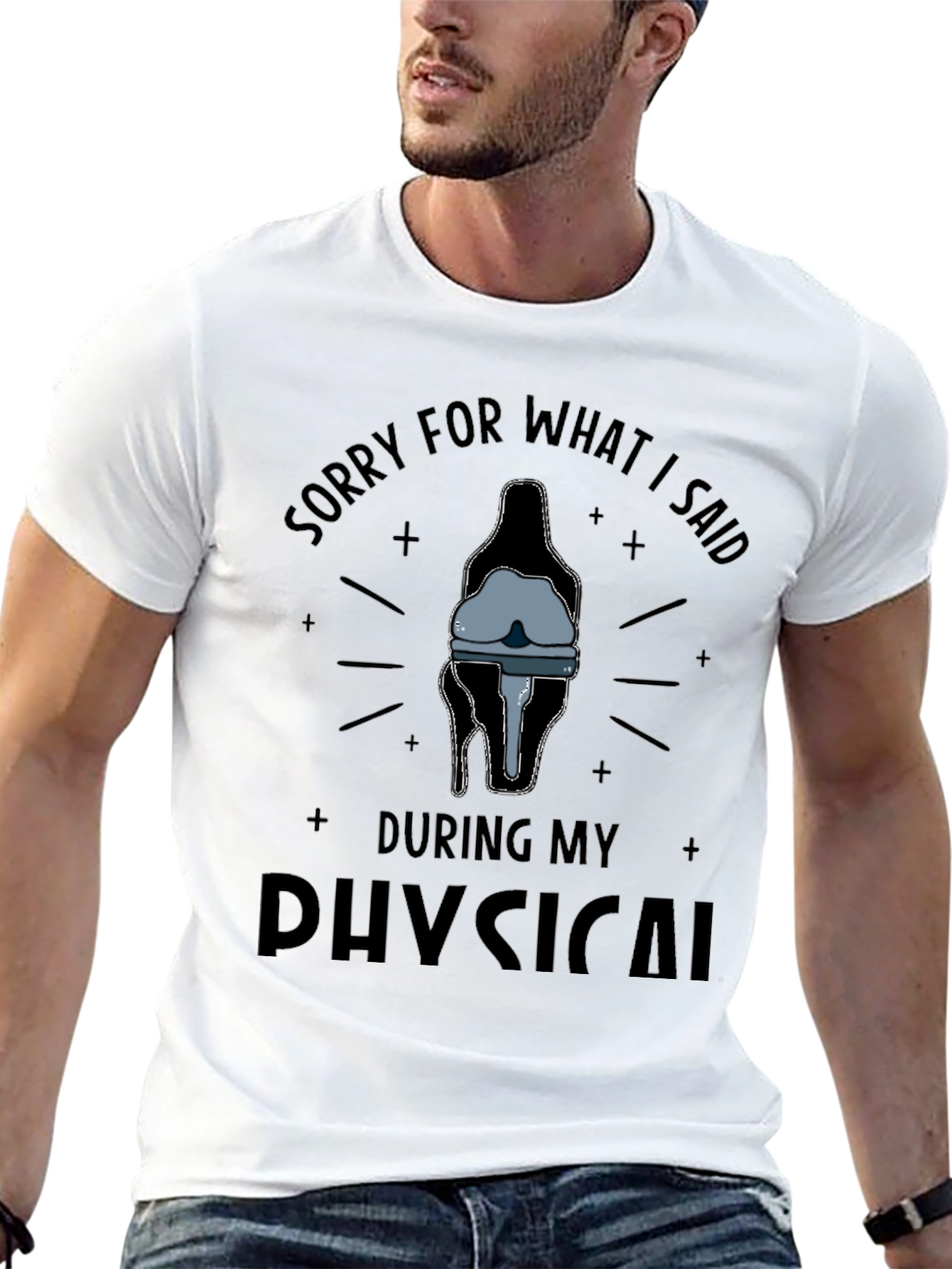 Black Funny Physical Therapy T-Shirt - Sorry for What I Said view 13