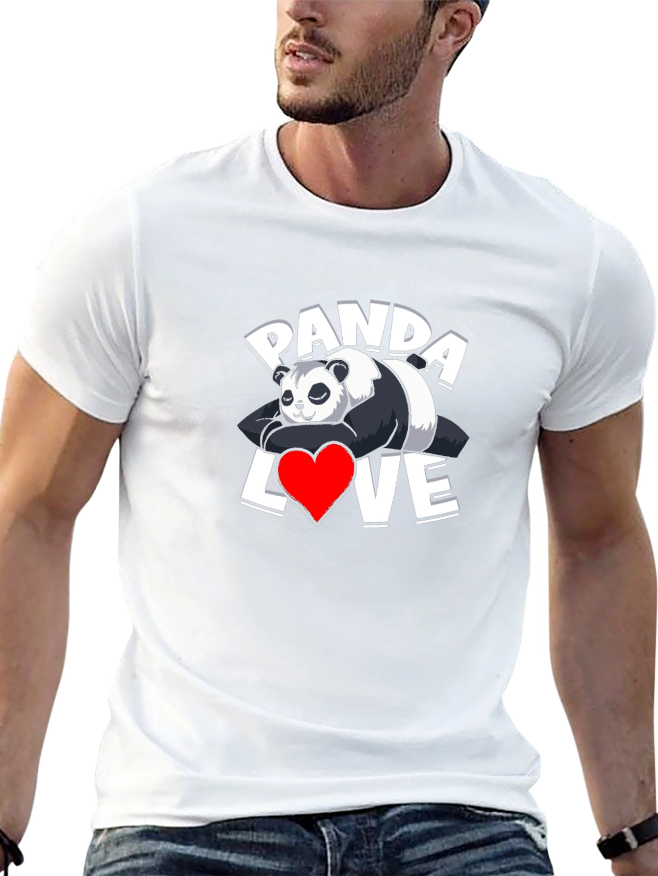 Black Panda Love Graphic T-Shirt - Casual Wear view 13