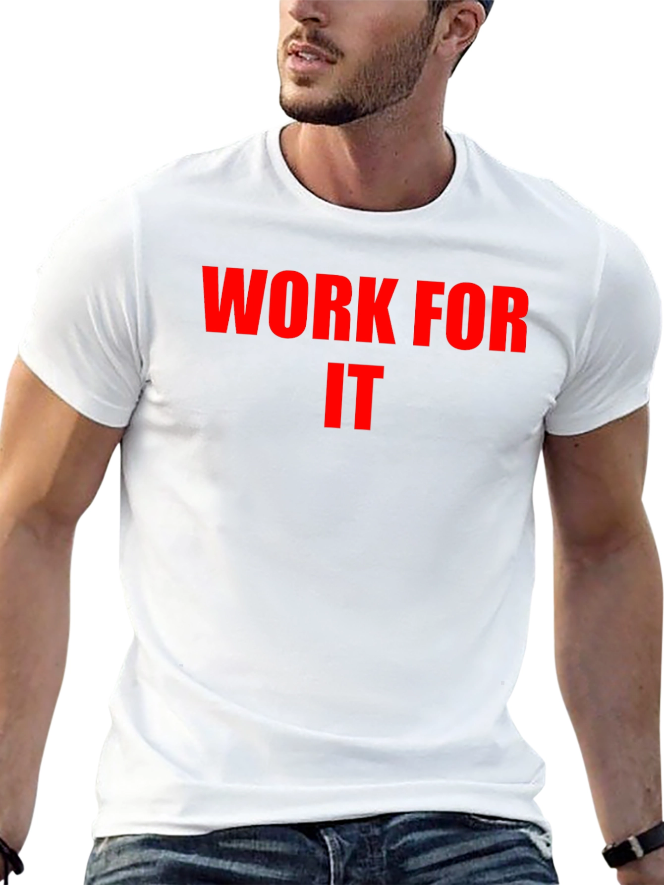 Black Work For It Graphic Tee - Motivational Shirt view 13