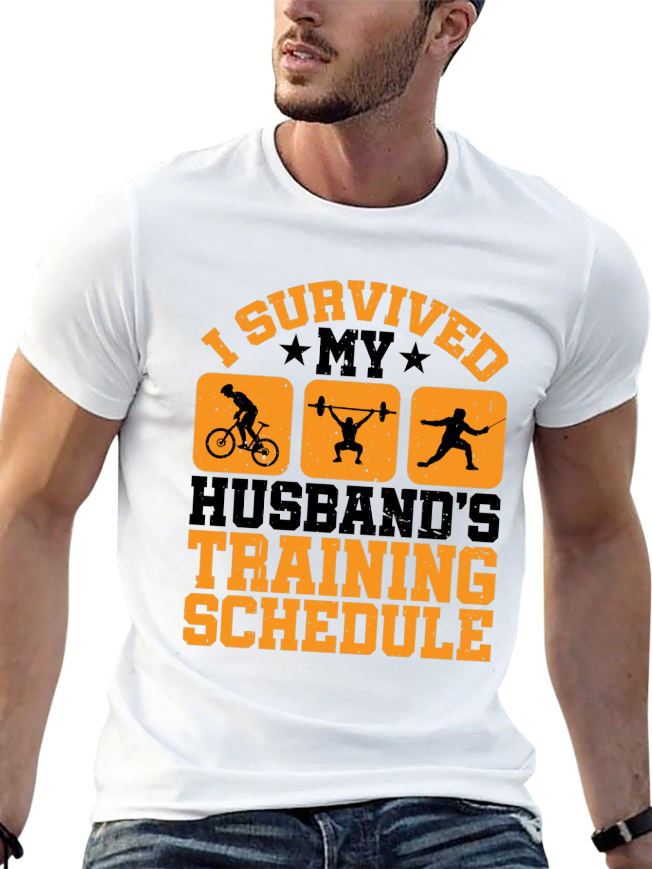 Black I Survived My Husband's Training Schedule T-Shirt view 13