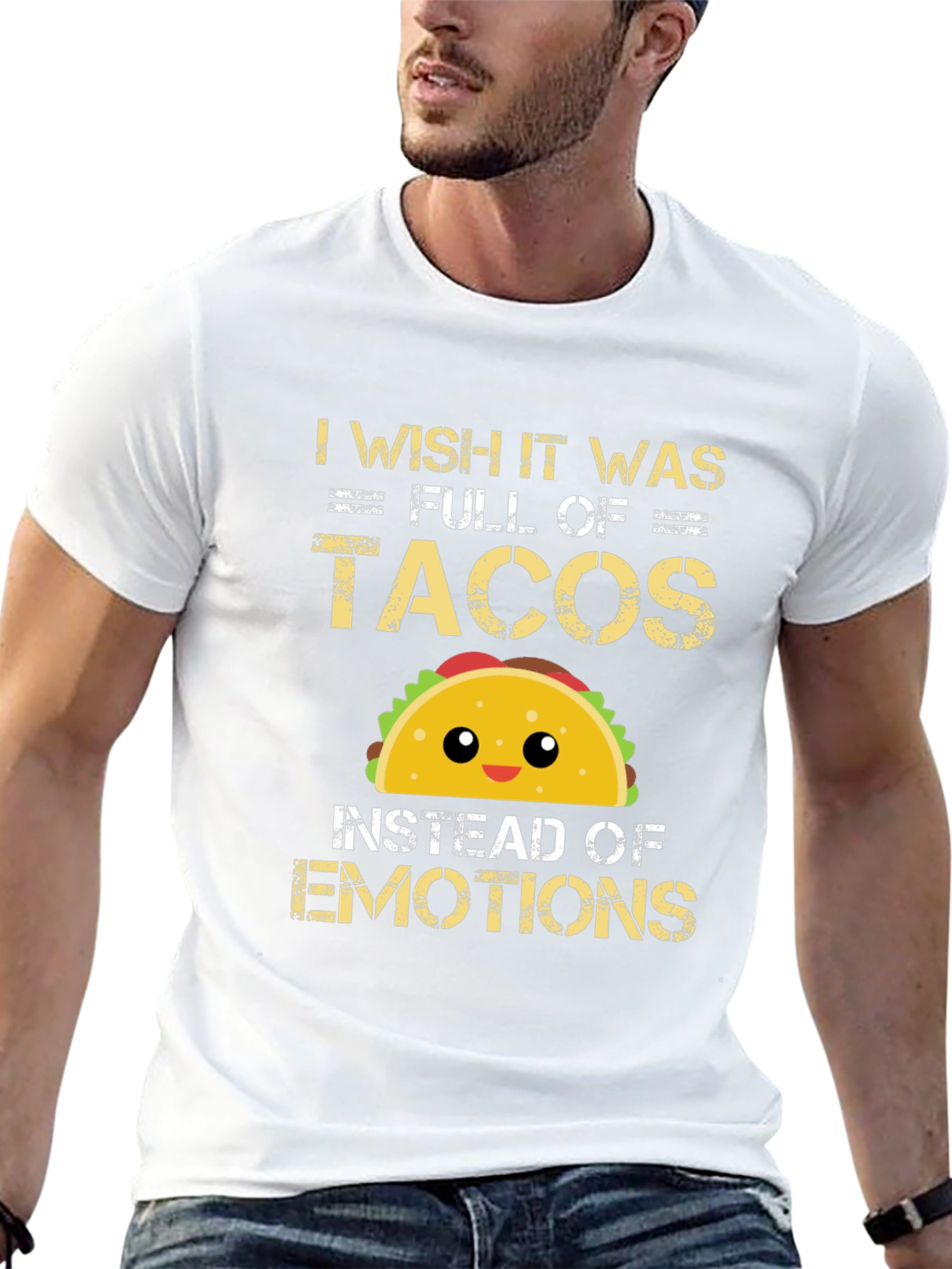Black Tacos Instead of Emotions Graphic T-Shirt view 13