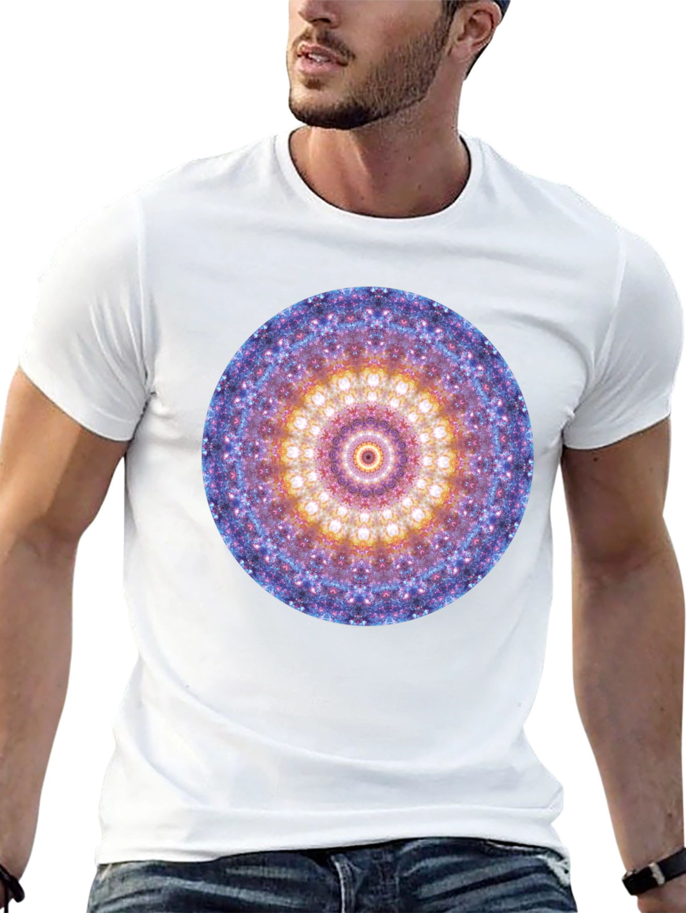 Black Cosmic Mandala Graphic Tee view 13