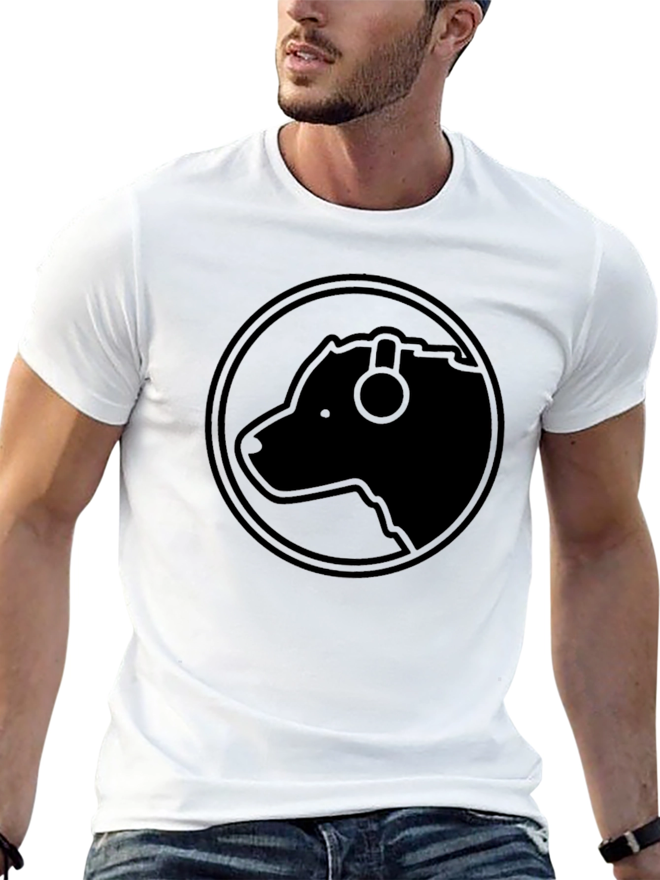 Black Black Bear Headphones Graphic Tee - Modern Casual Style view 13
