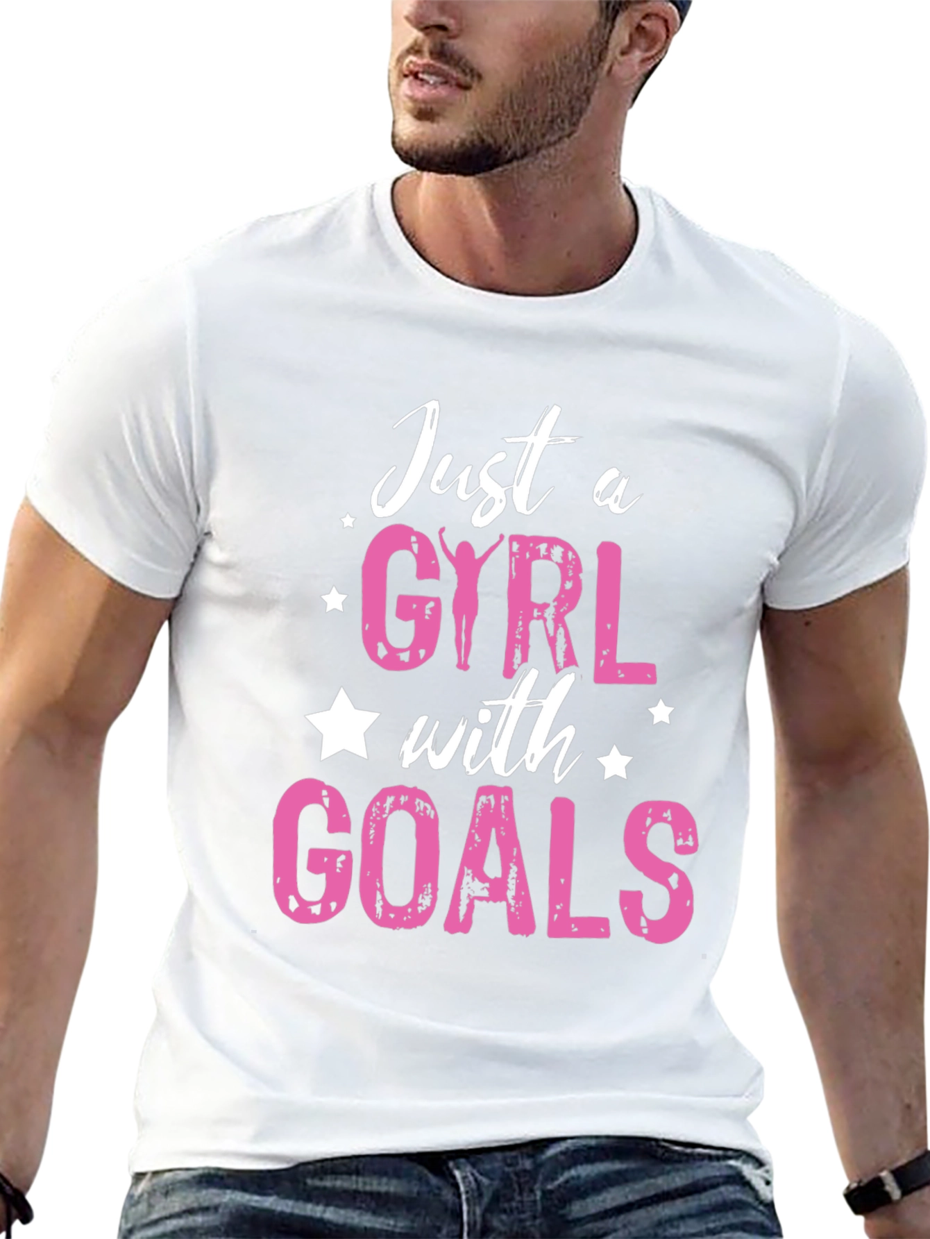 Black Just a Girl with Goals T-Shirt view 13