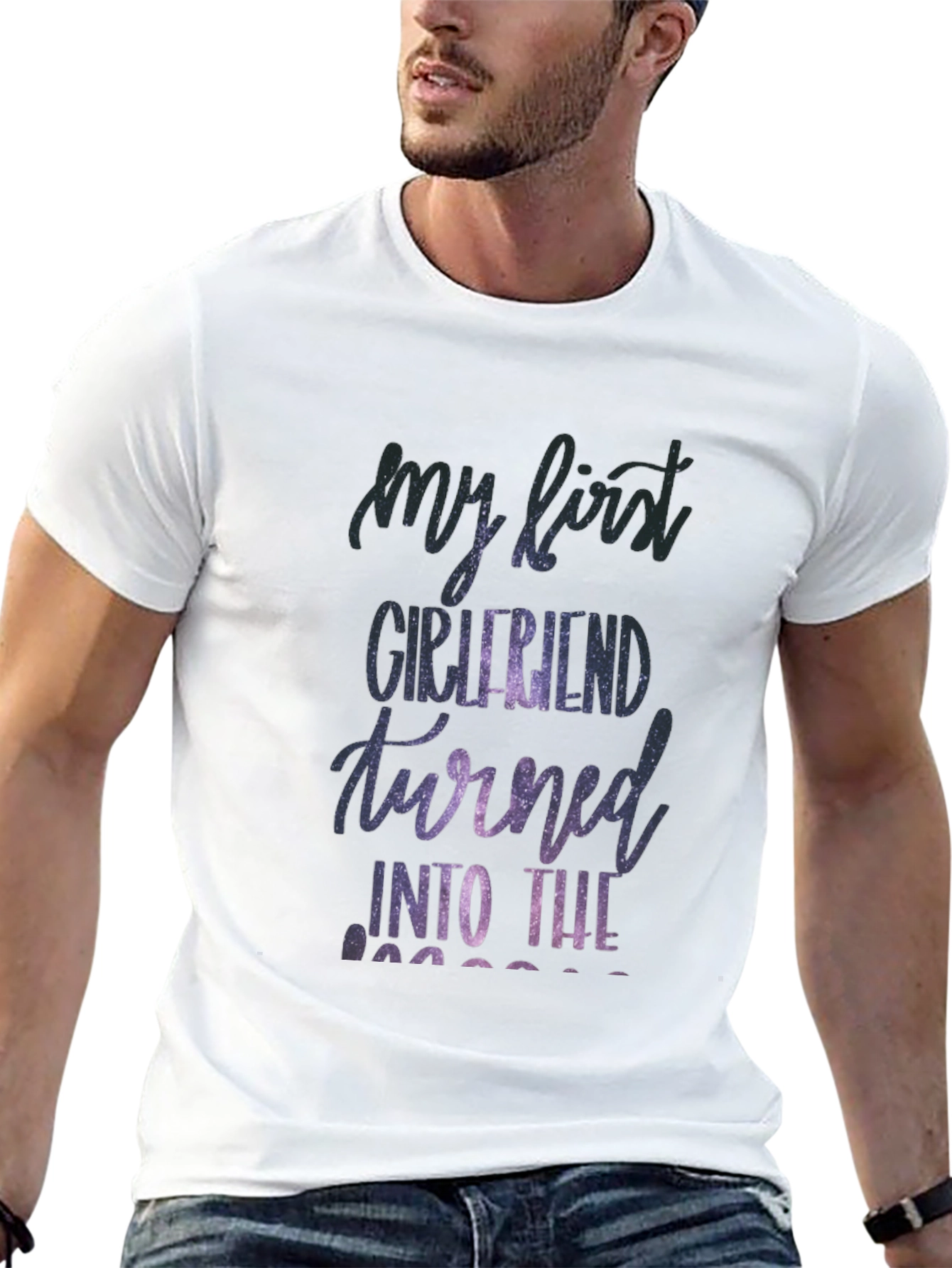 Black My First Girlfriend T-Shirt view 13