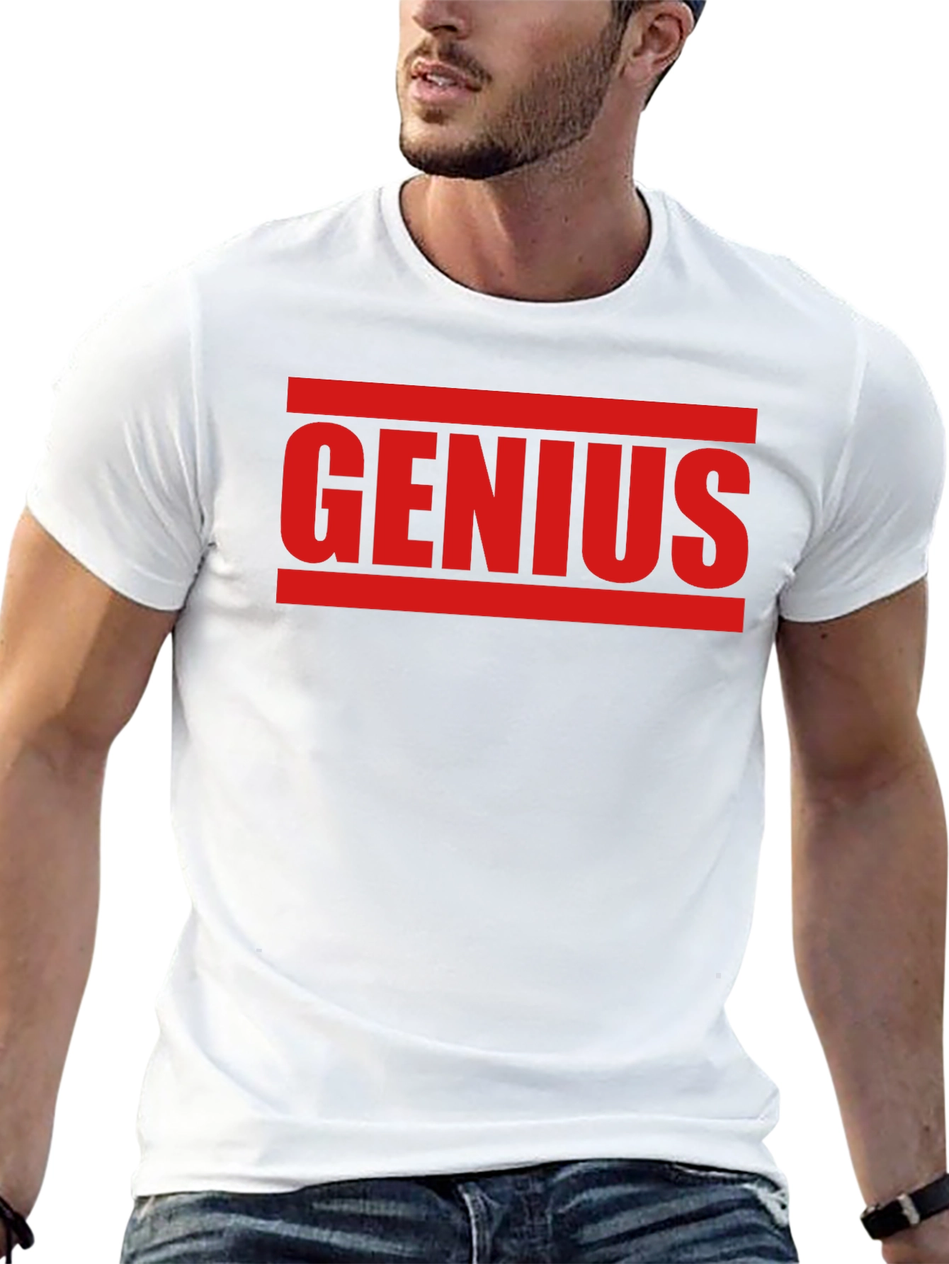 Black Genius Graphic Tee - Bold Statement T-Shirt view 13