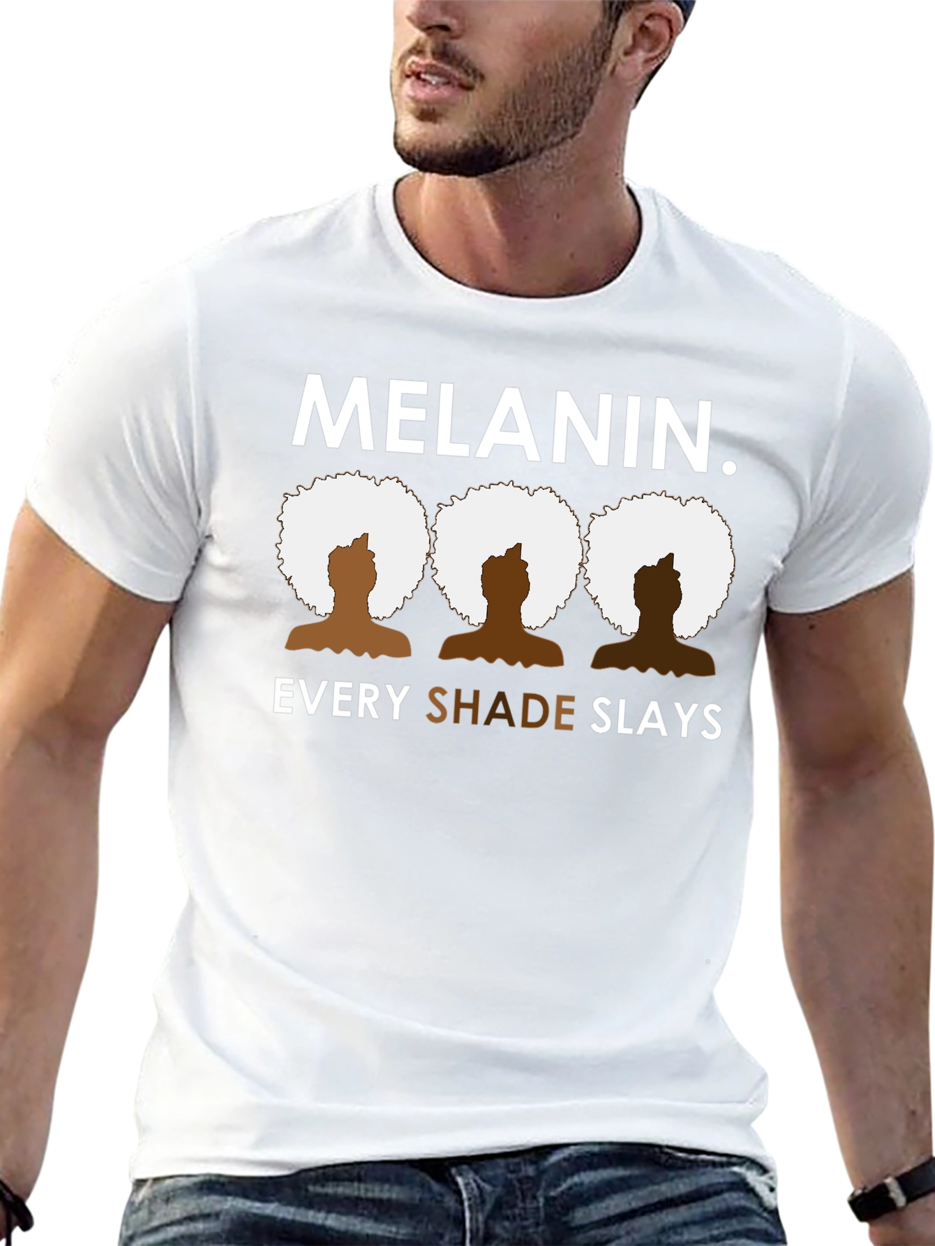 Black Melanin Every Shade Slays Black Graphic Tee view 13