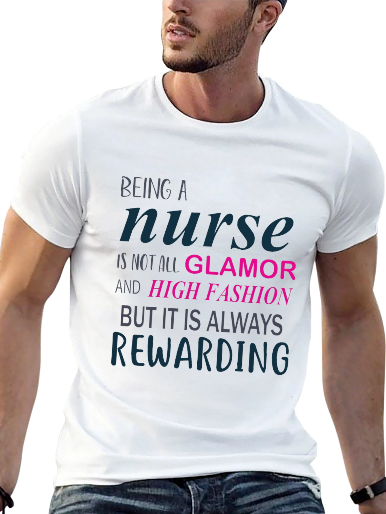 Black Nurse Glamor Graphic T-Shirt view 13
