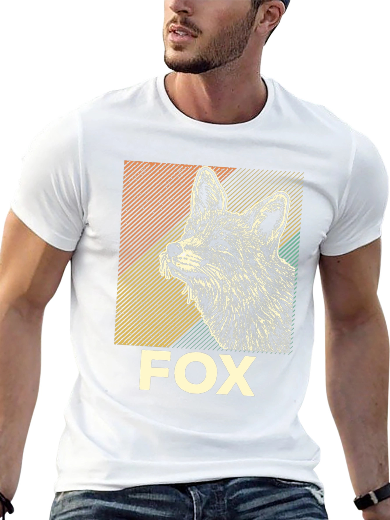 Black Fox Graphic T-Shirt - Vintage Animal Tee view 13
