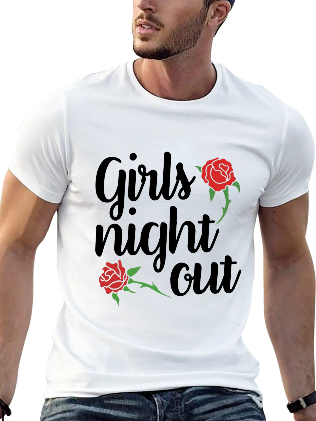 Black Girls Night Out Rose Graphic T-Shirt view 13