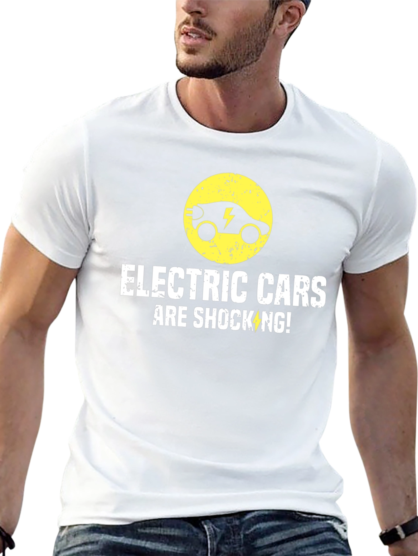 Black Electric Cars Are Shocking T-Shirt view 13