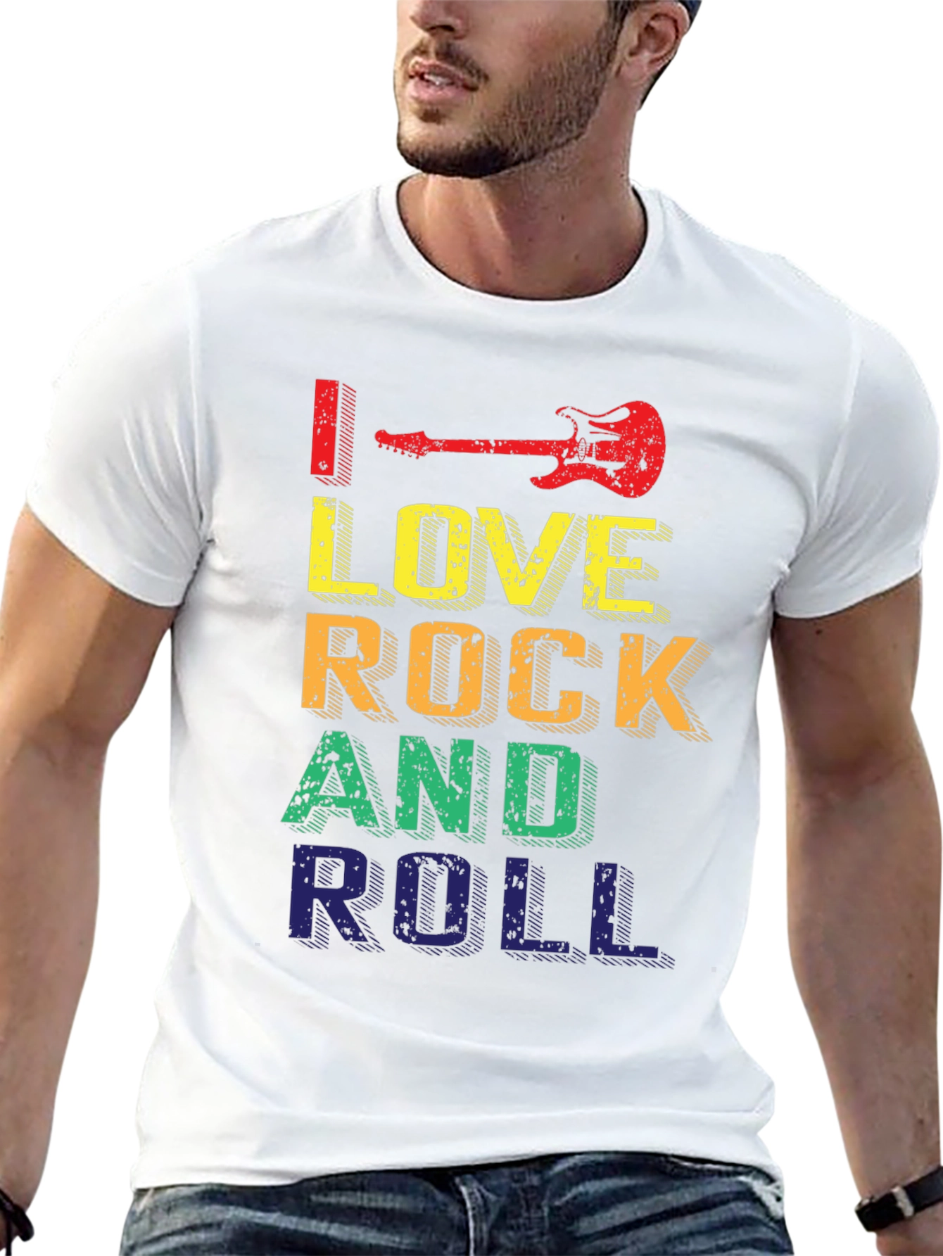 Black I Love Rock and Roll Graphic Tee view 13