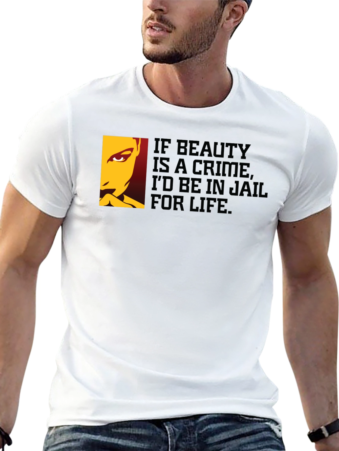 Black Beauty Crime Graphic Tee - Jail for Life Funny T-Shirt view 13