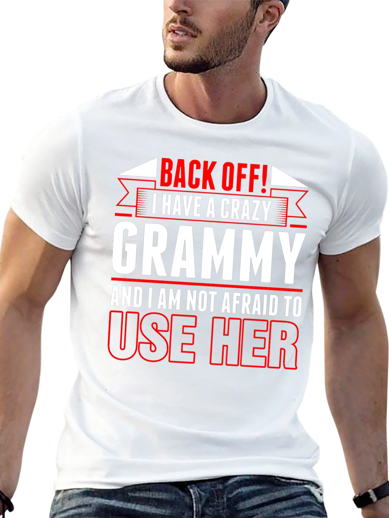 Black Crazy Grammy T-Shirt - Back Off! view 13