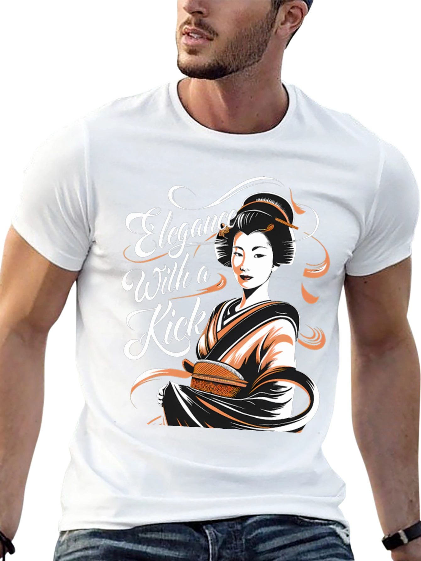 Black Elegance With a Kick Graphic Tee view 13