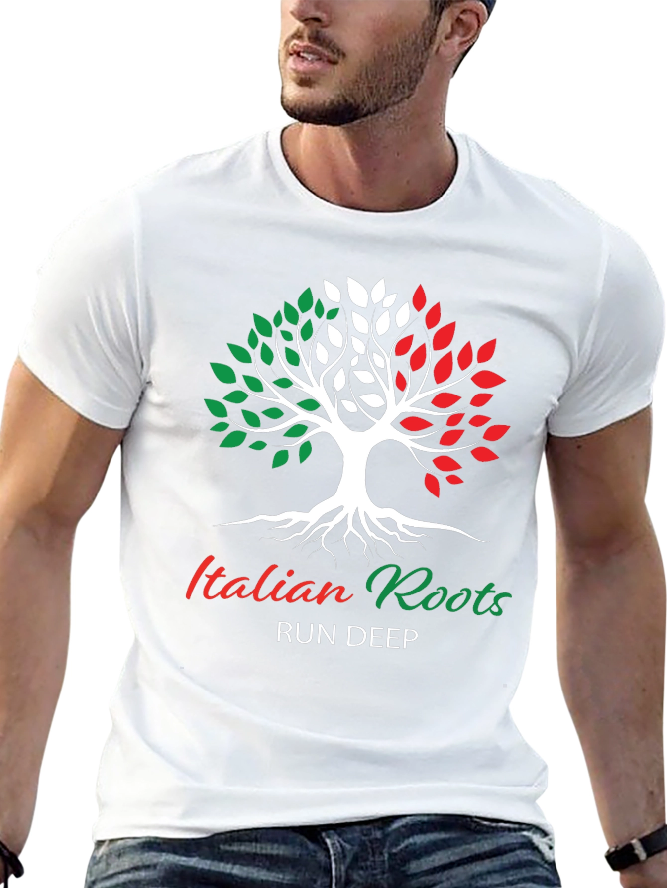 Black Italian Roots Run Deep T-Shirt view 13