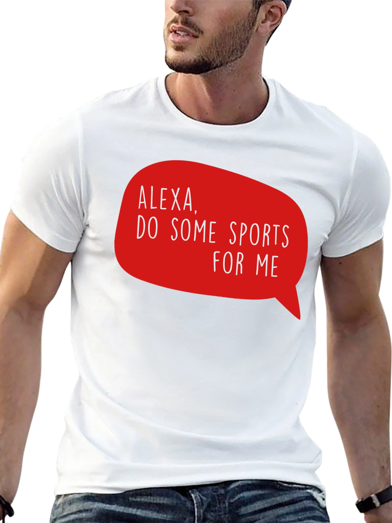 Black Alexa Do Some Sports T-Shirt - Funny Graphic Tee view 13