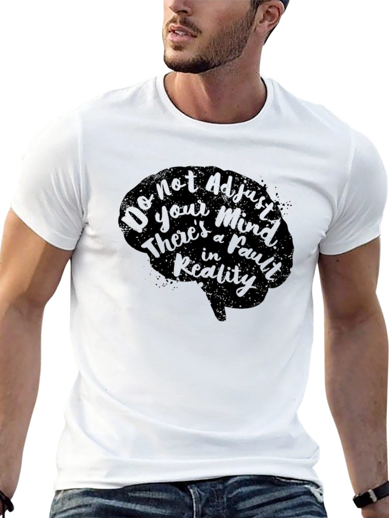 Black Mind Fault T-Shirt - Dark Humor Graphic Tee view 13