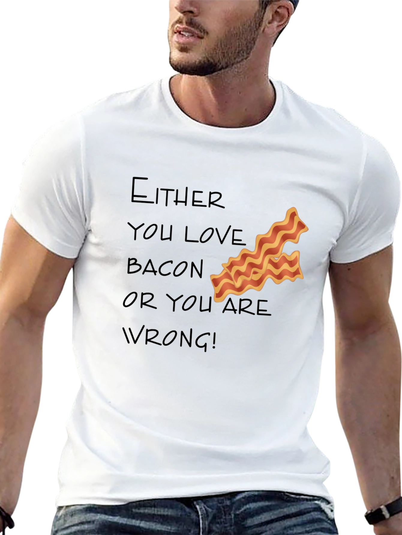 Black Bacon Lover T-Shirt - Funny Foodie Tee view 13
