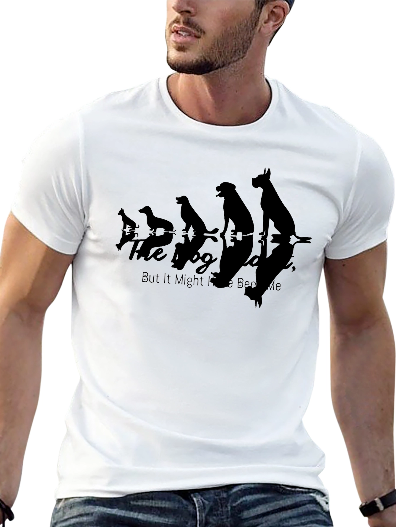 Black The Dog Made Me T-Shirt - Funny Pet Lover Tee view 13