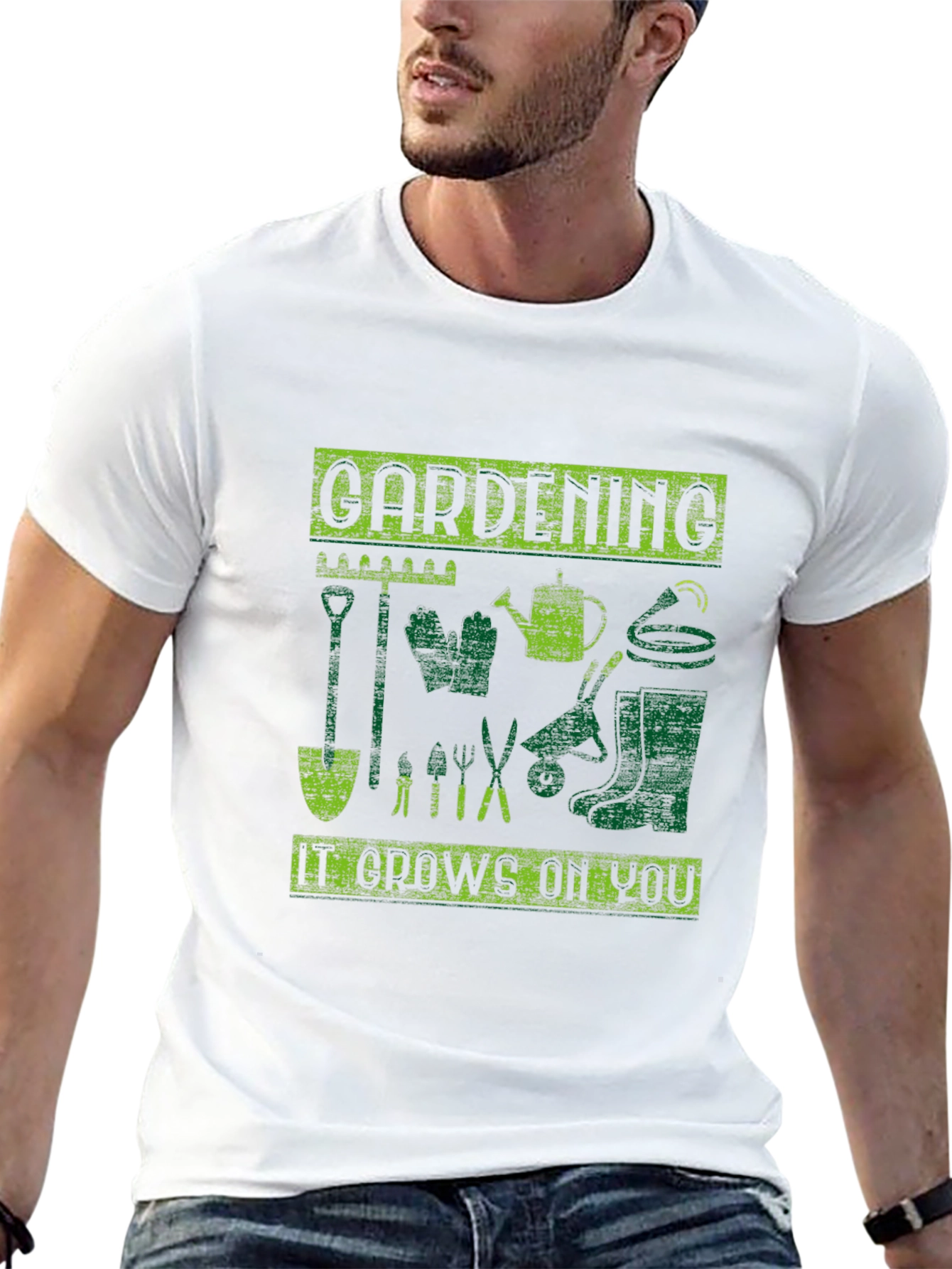 Black Gardening It Grows On You Black T-Shirt view 13