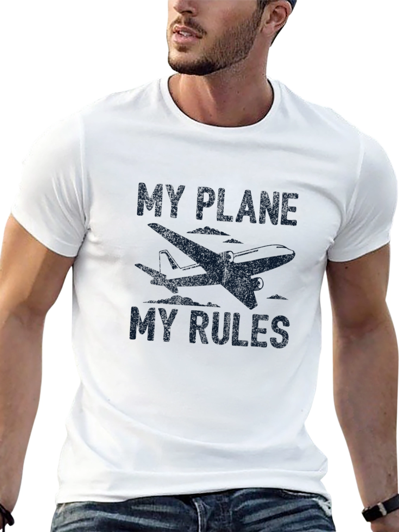 Black My Plane, My Rules T-Shirt view 13