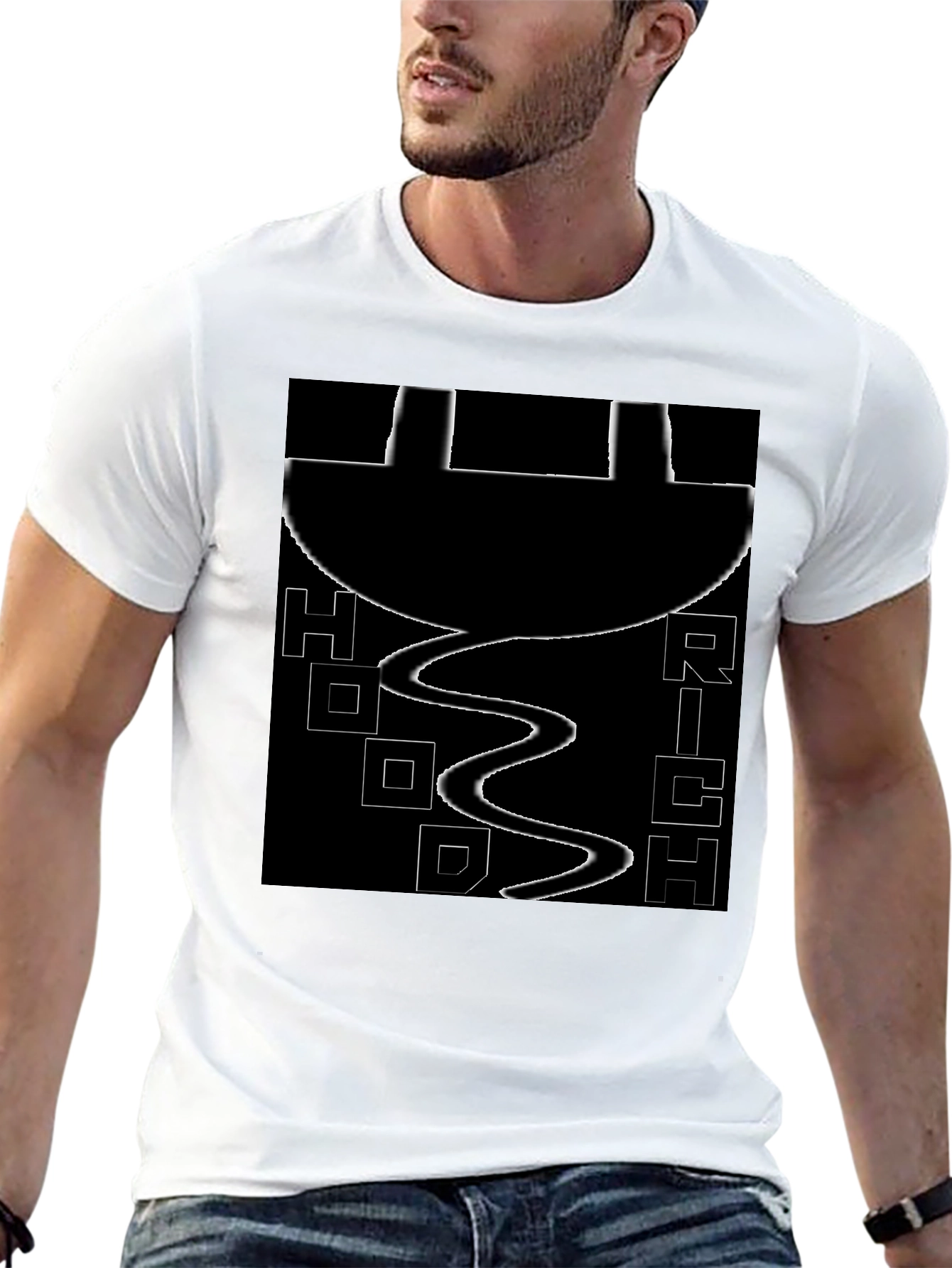 Black Hood Rich Graphic Tee - Black Cotton view 13