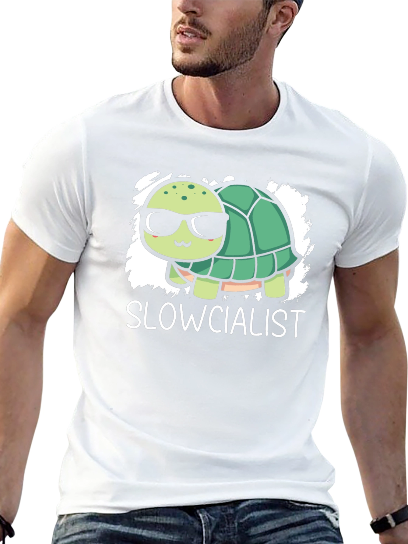 Black Slowcialist Turtle Graphic T-Shirt view 13