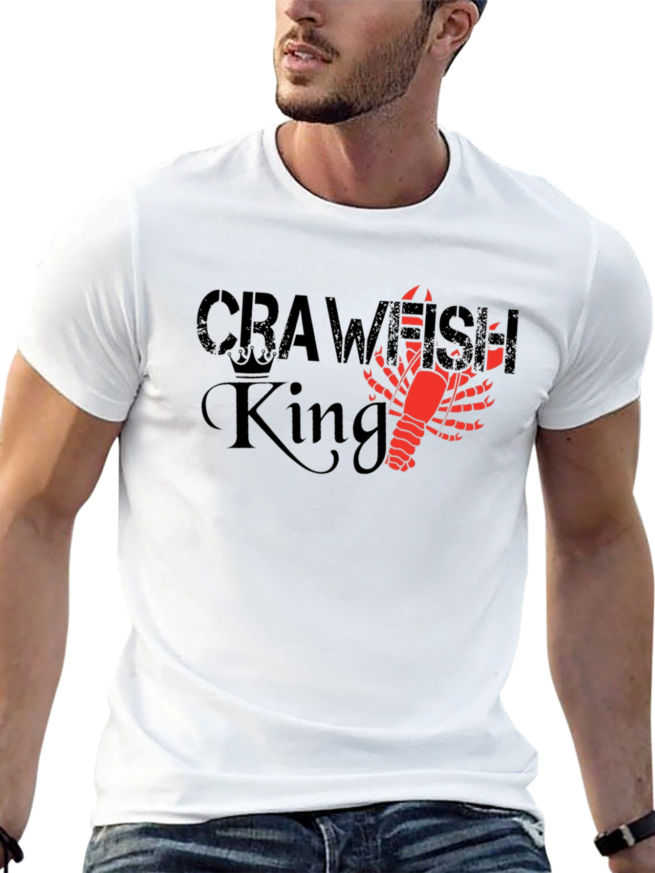 Black Crawfish King Graphic Tee - Louisiana Pride view 13