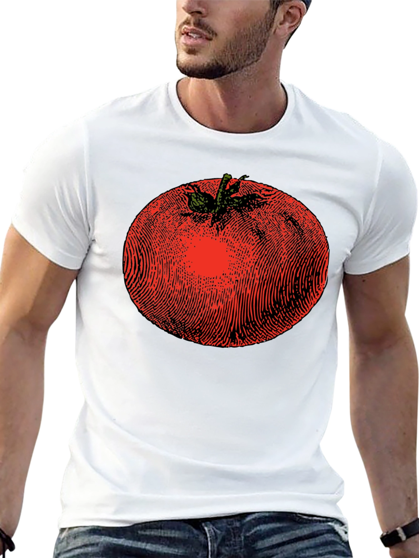 Black Tomato Graphic Print Black T-Shirt view 13