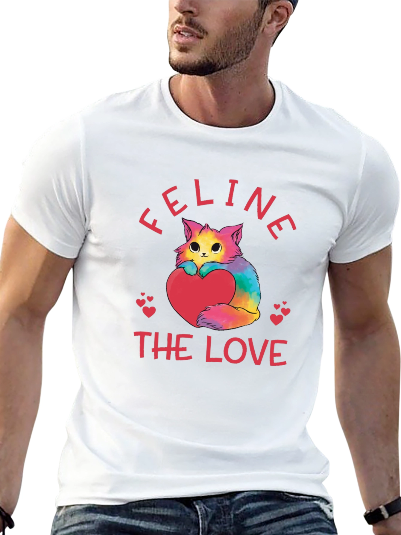Black Feline The Love Graphic T-Shirt view 13