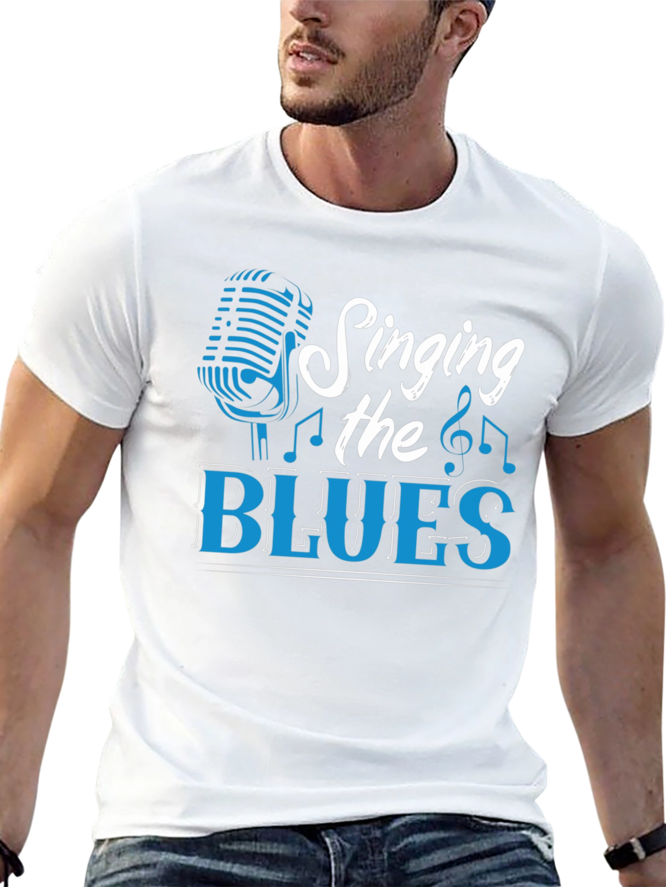 Black Singing the Blues Graphic Tee view 13