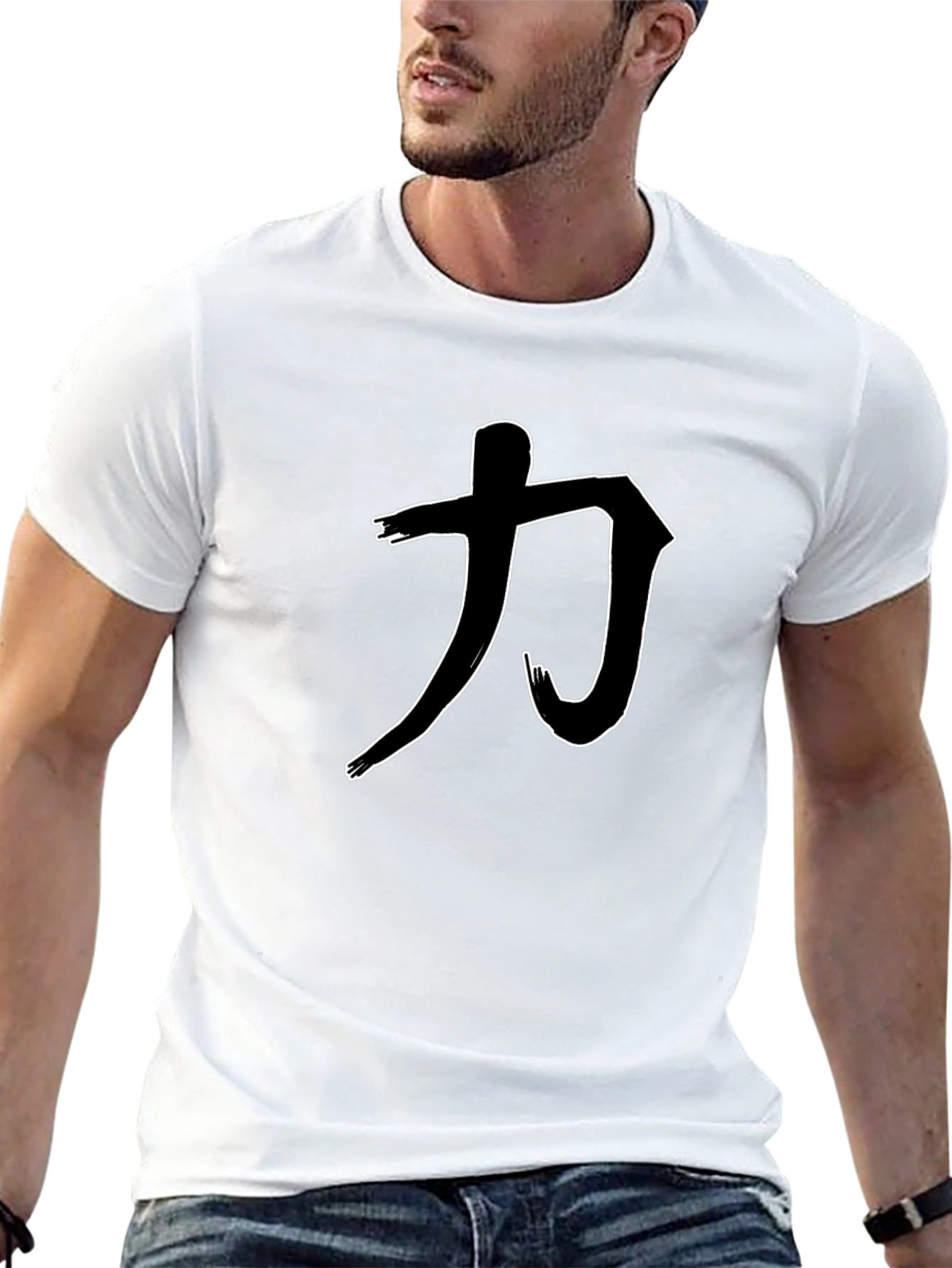 Black Black T-Shirt with Symbolic Graphic view 13