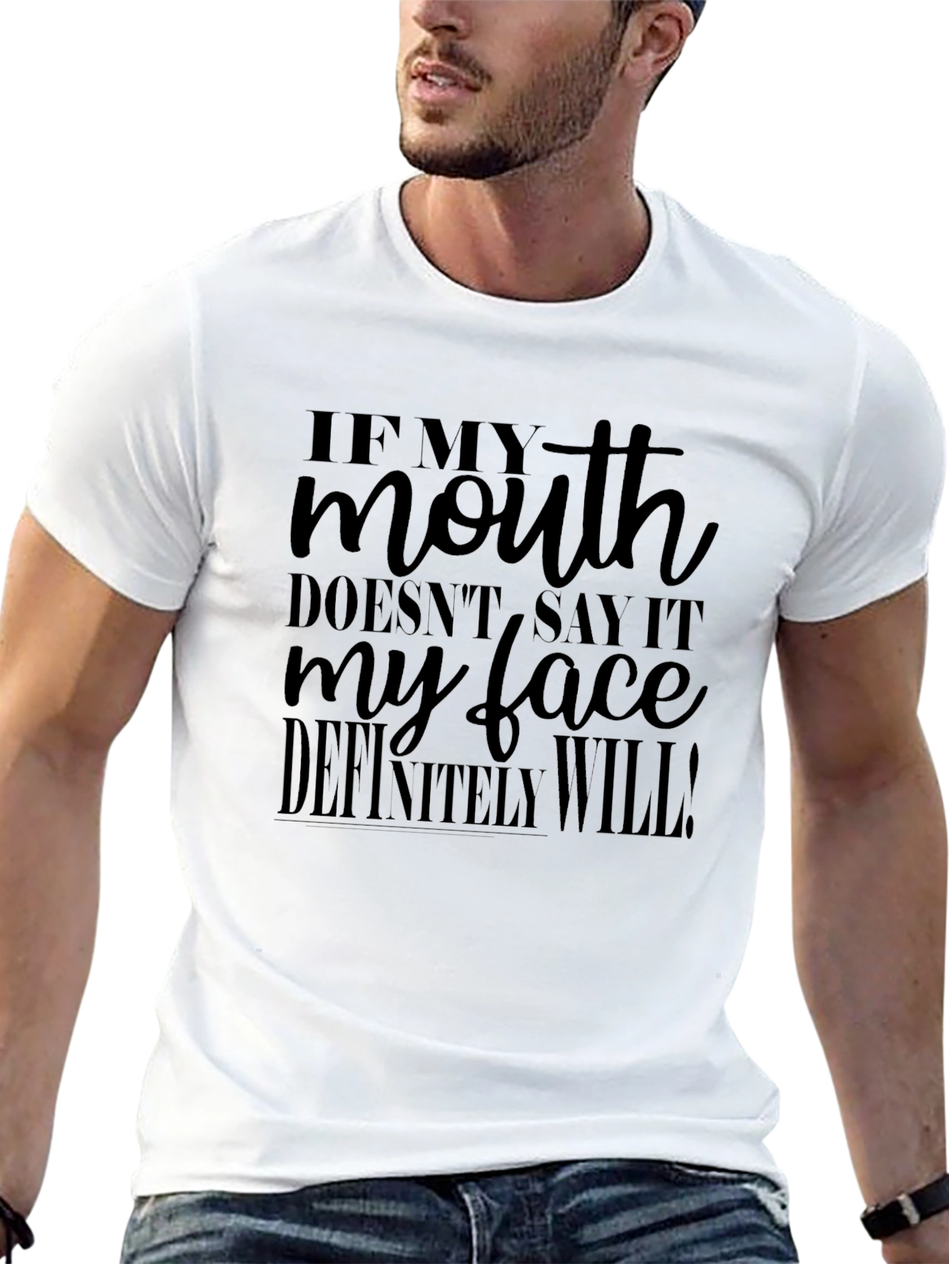 Black Sarcastic Humor T-Shirt - If My Mouth Doesn't Say It... view 13