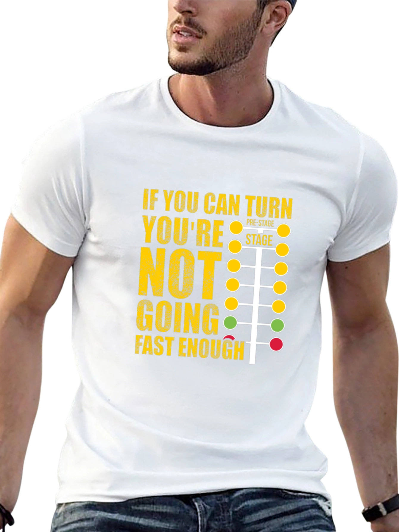 Black Funny Racing T-Shirt - If You Can Turn You're Not Going Fast Enough view 13