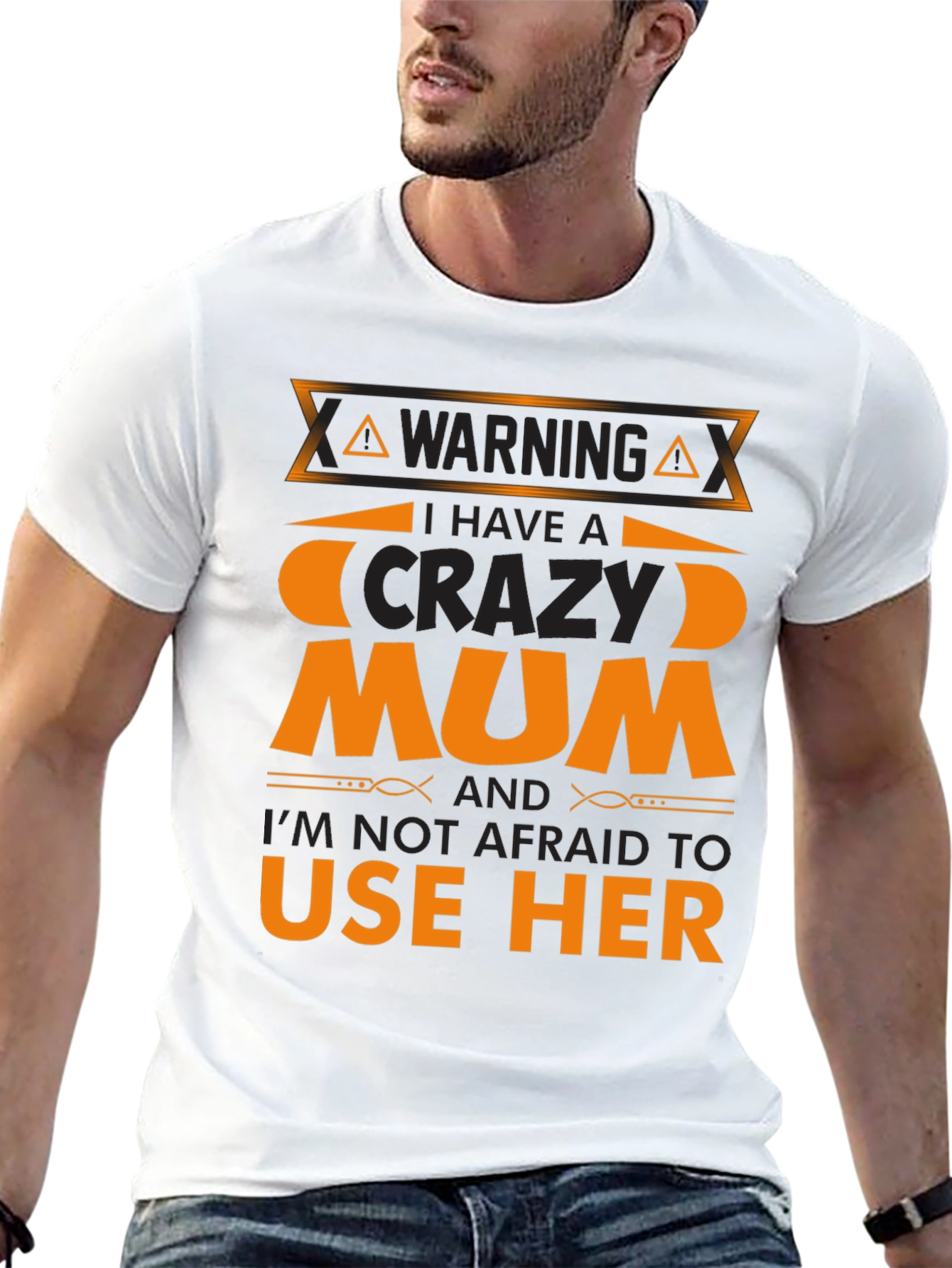 Black Crazy Mum T-Shirt - Funny Novelty Gift view 13