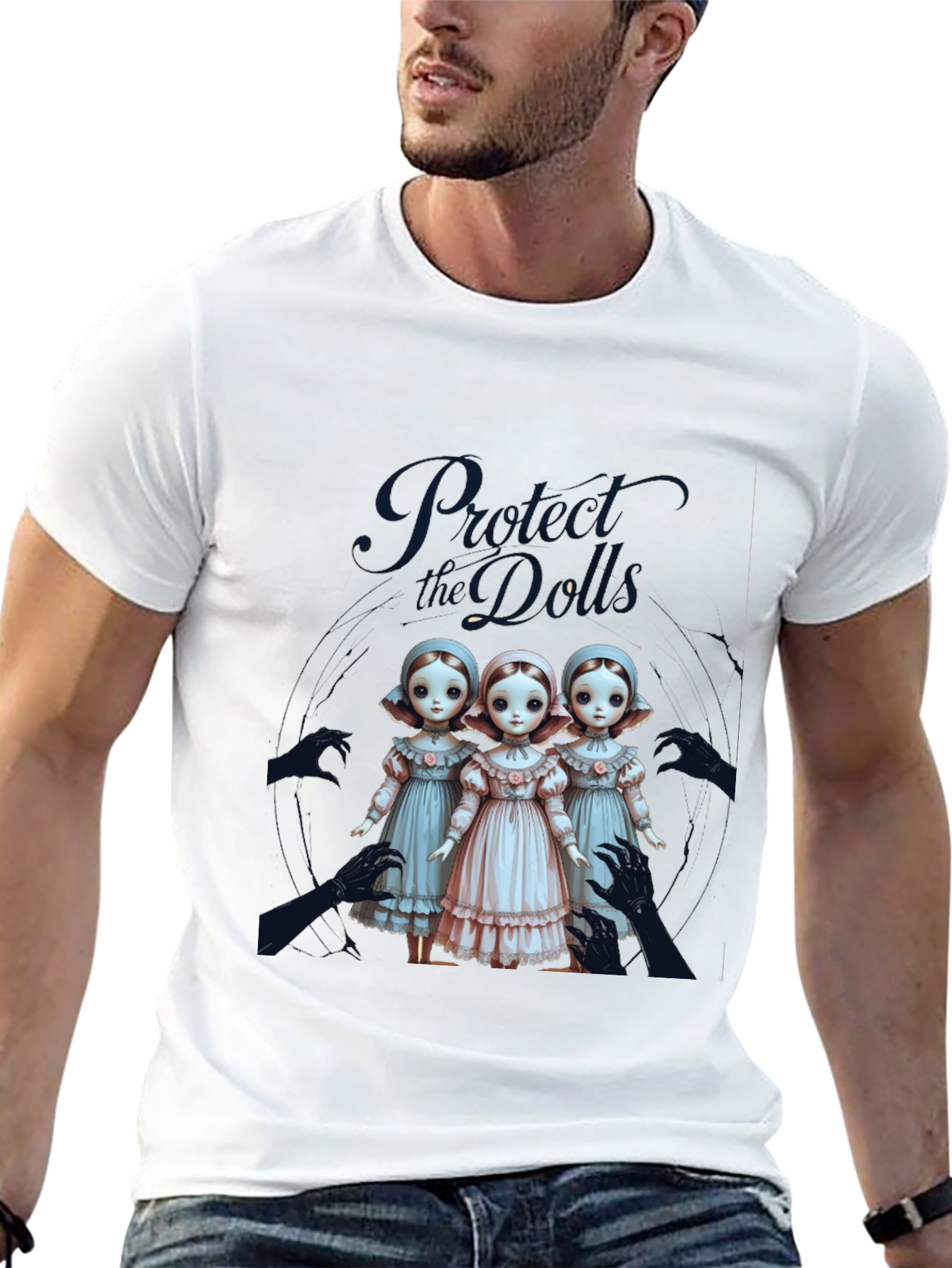 Black Protect the Dolls Graphic Tee view 13