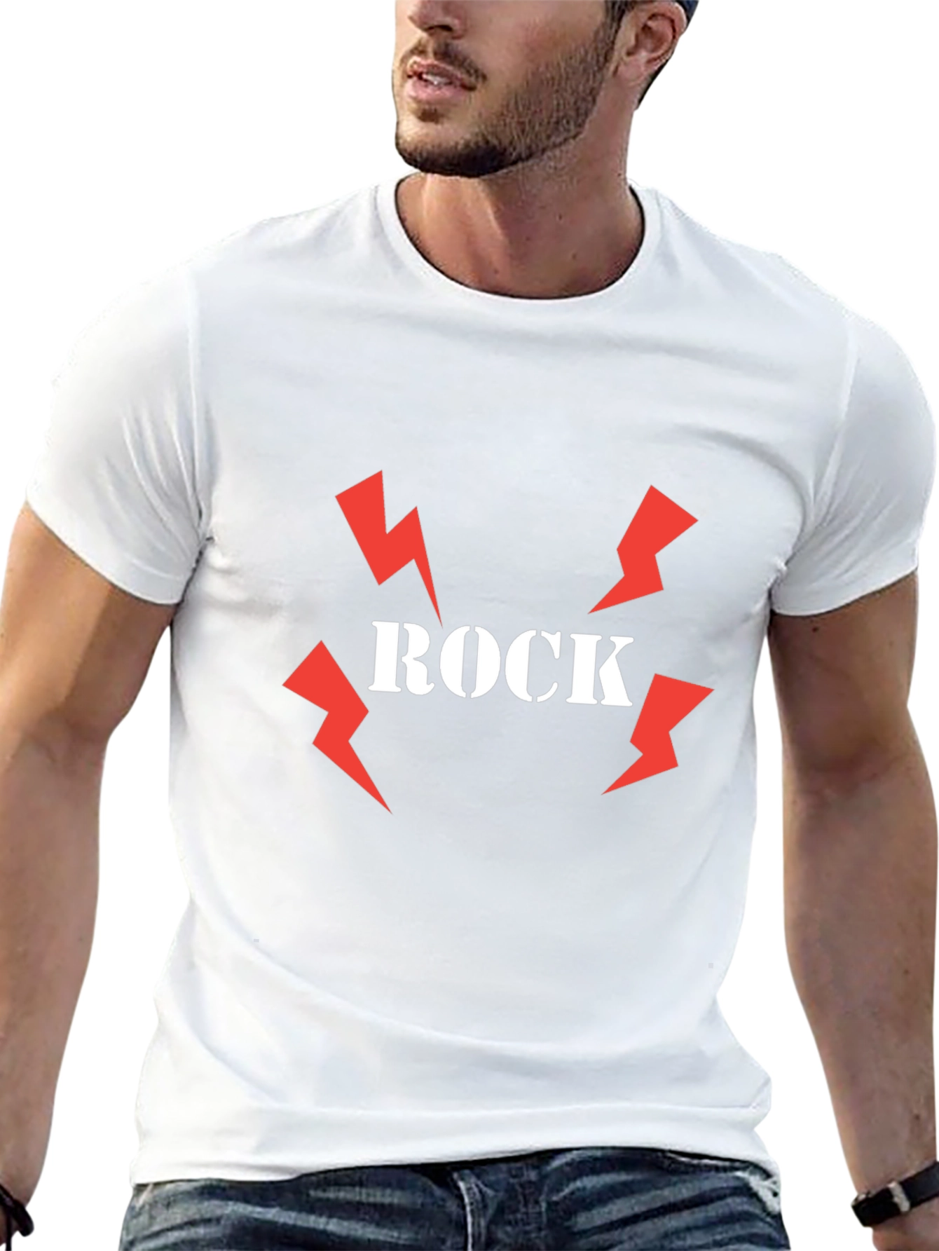 Black Rock Music Graphic Tee - Black Cotton T-Shirt view 13