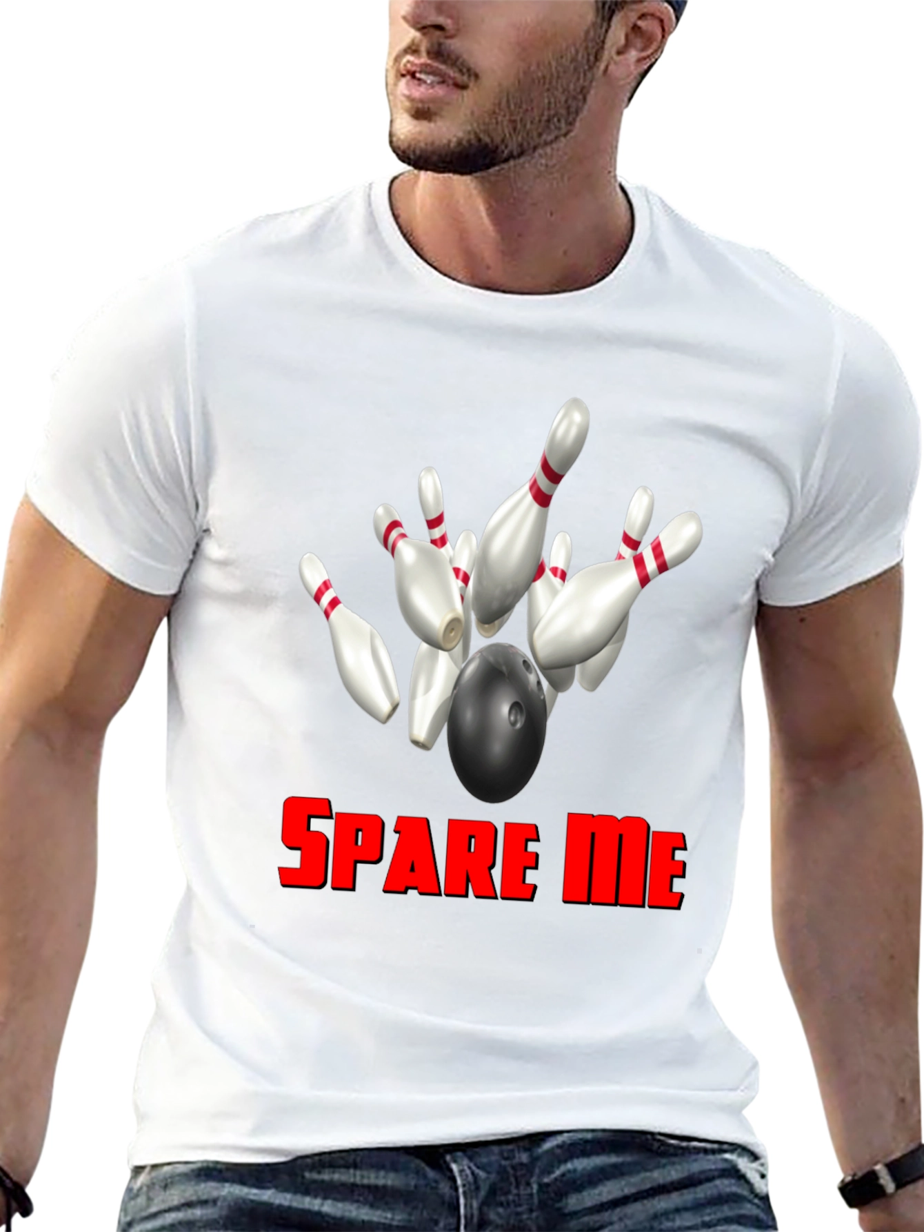 Black Spare Me Bowling T-Shirt view 13