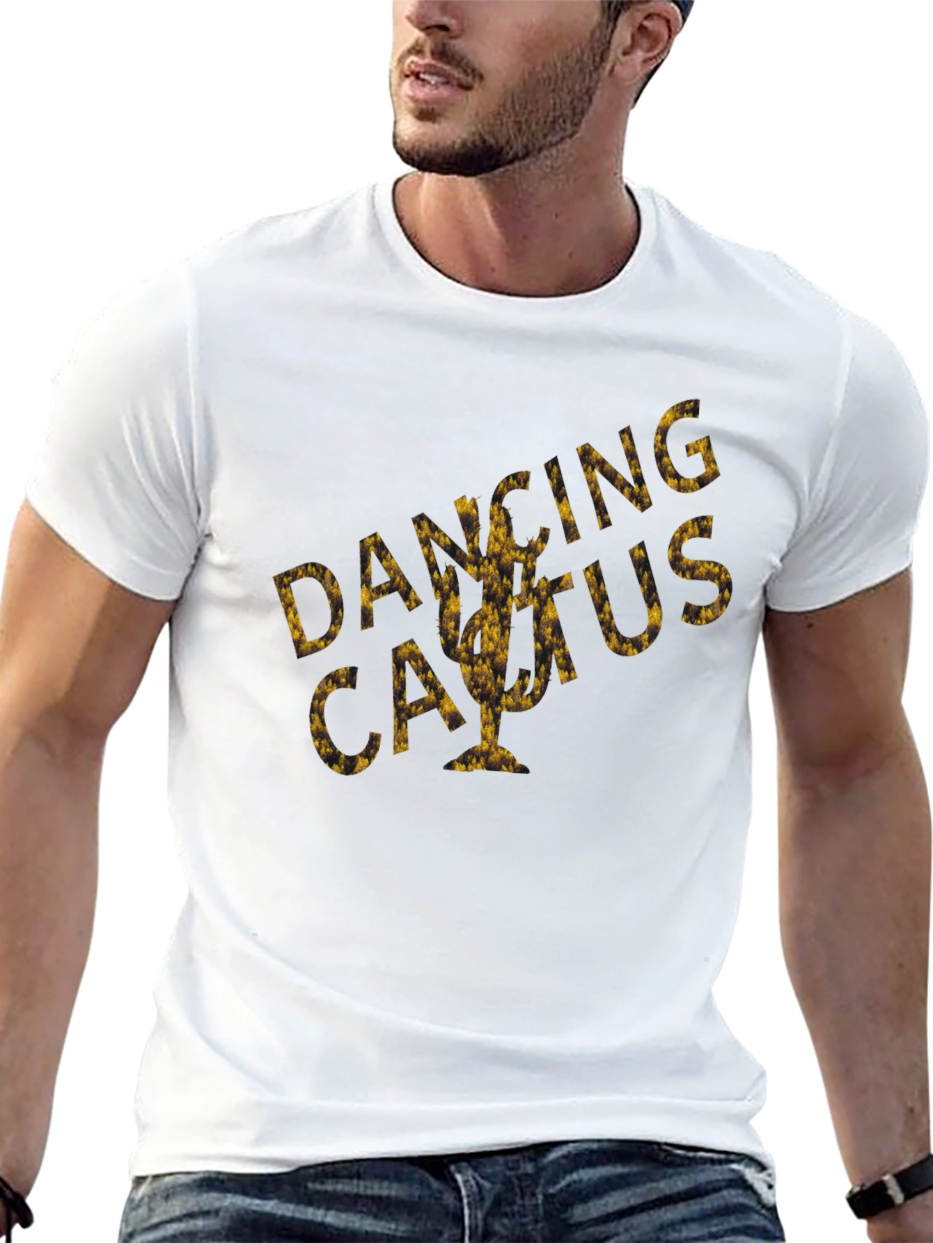 Black Dancing Cactus Graphic Tee - Unique Design view 13