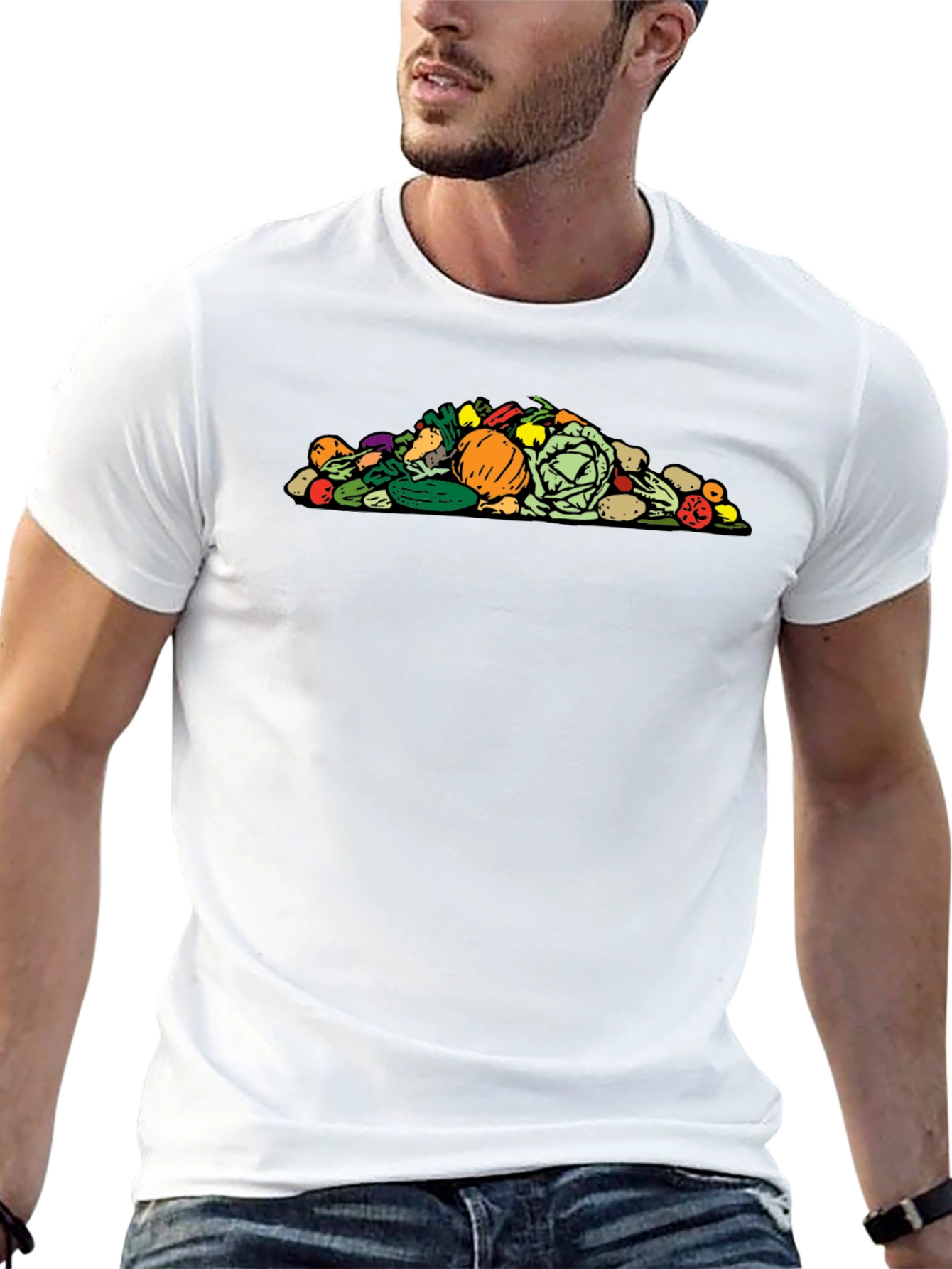 Vegetable Pile Graphic T-Shirt - 13