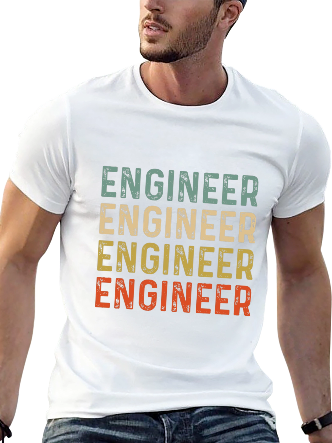 Black Retro Engineer T-Shirt - Funny Engineering Gift Tee view 13