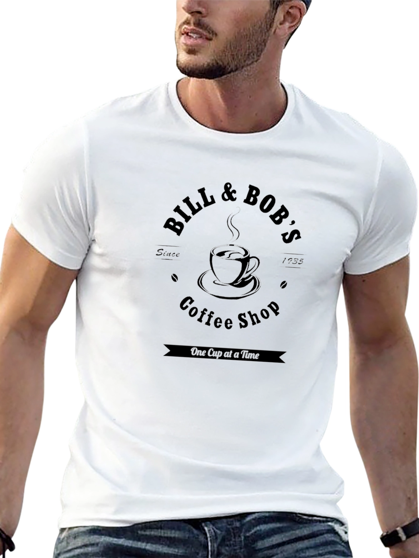 Black Bill & Bob's Coffee Shop Black T-Shirt view 13