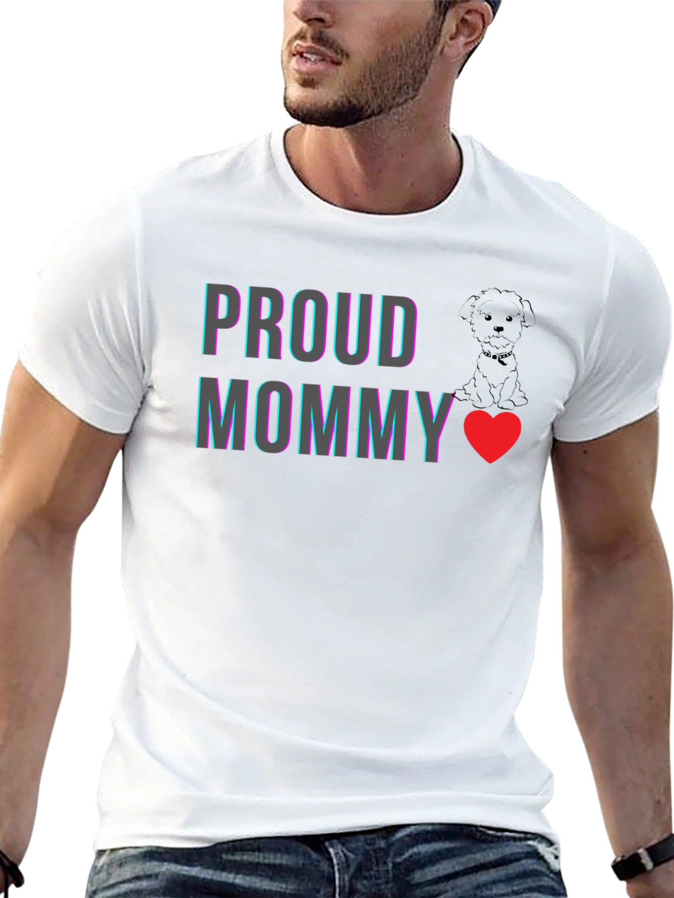 Black Proud Dog Mommy Graphic Tee view 13